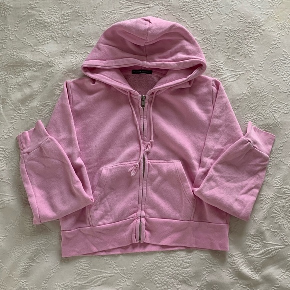 Brandy Melville Jackets & Blazers - Brandy Melville pink Crystal hoodie
